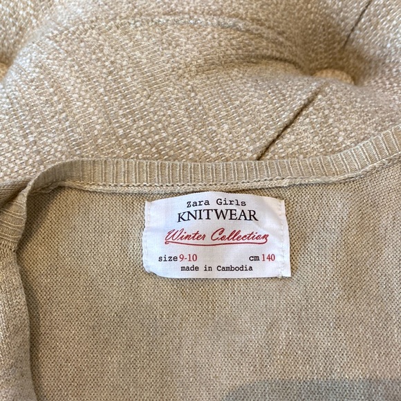 Zara Kids Knit & Leather sleeved sweater Size 9-10 Used-in excellent condition - Picture 4 of 4
